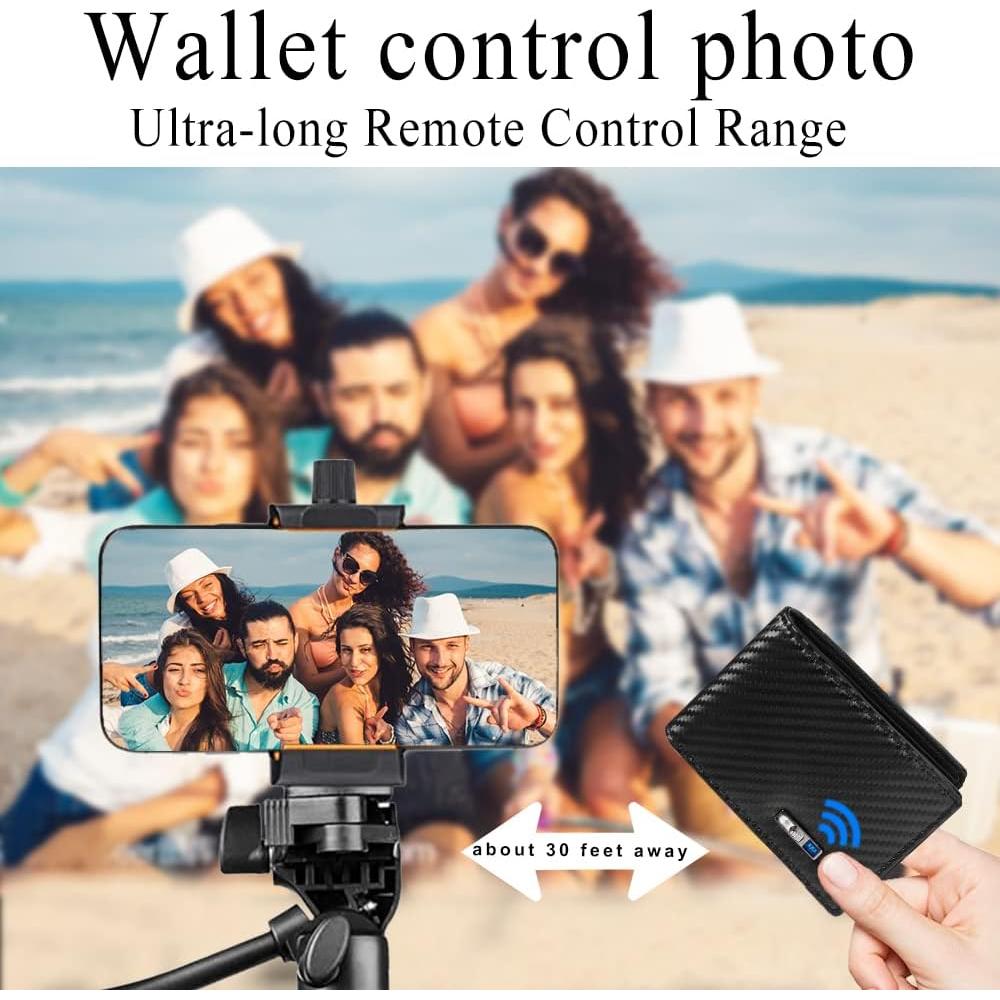 Billetera Bluetooth Anti-Pérdida con AirTag Negro 11.99x7.01cm