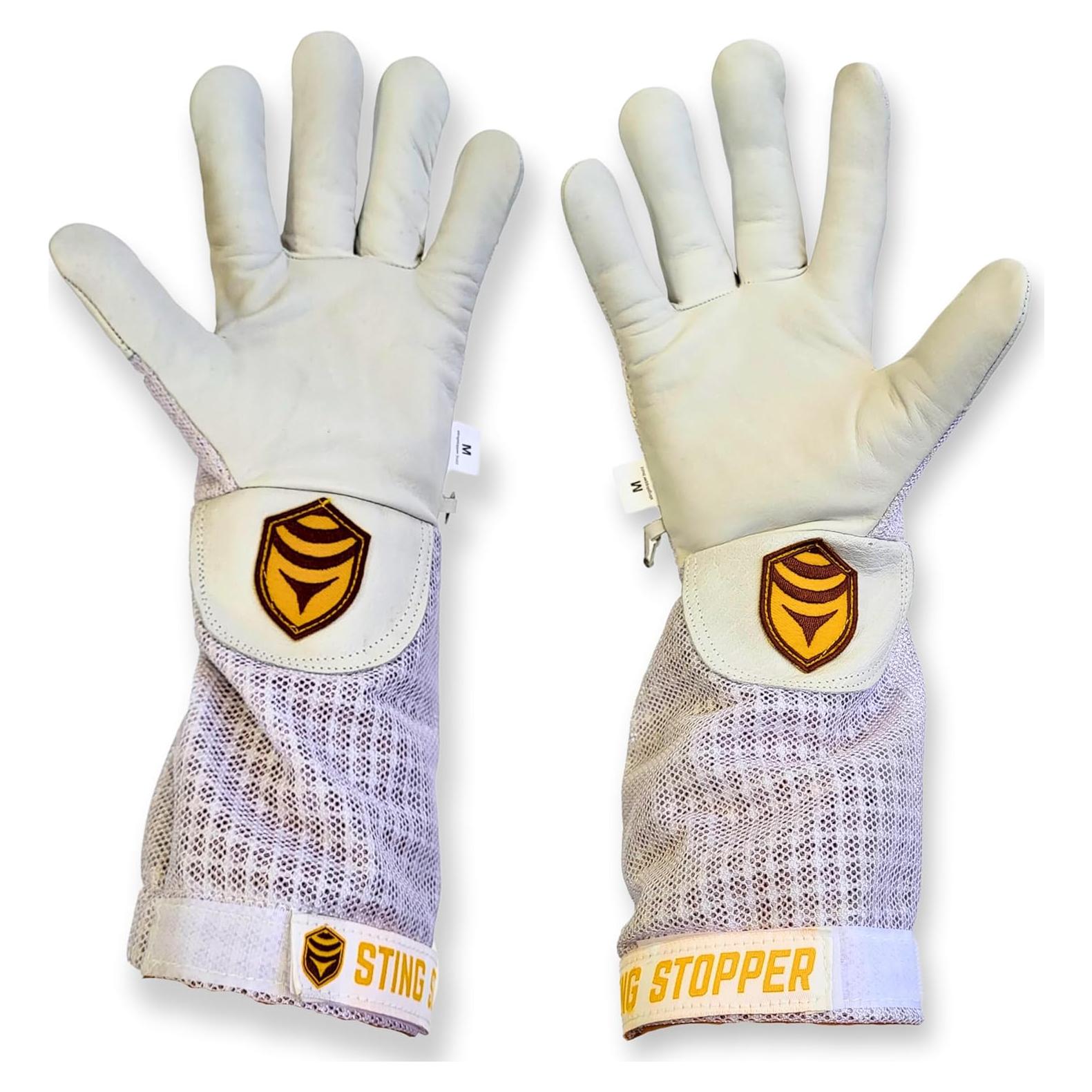 Guantes de Apicultura Foxhound Blanco Pequeño Cuero de Cabra