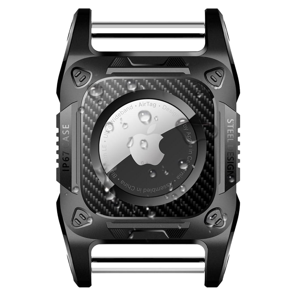 Soporte Airtag para Collar de Perro Sicthy Negro Impermeable