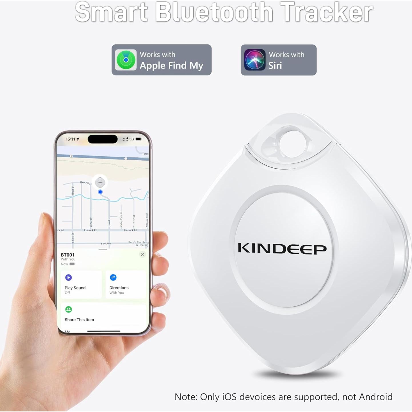 Tracker Air Tags-2 Pack: Smart Key Finder Work with Apple Find My (iOS only), Luggage Tracker Item locators for Kids Dog Pet Wallet Suitcase, Bluetooth Tracking Device for Home Outdoor Travel Hiking