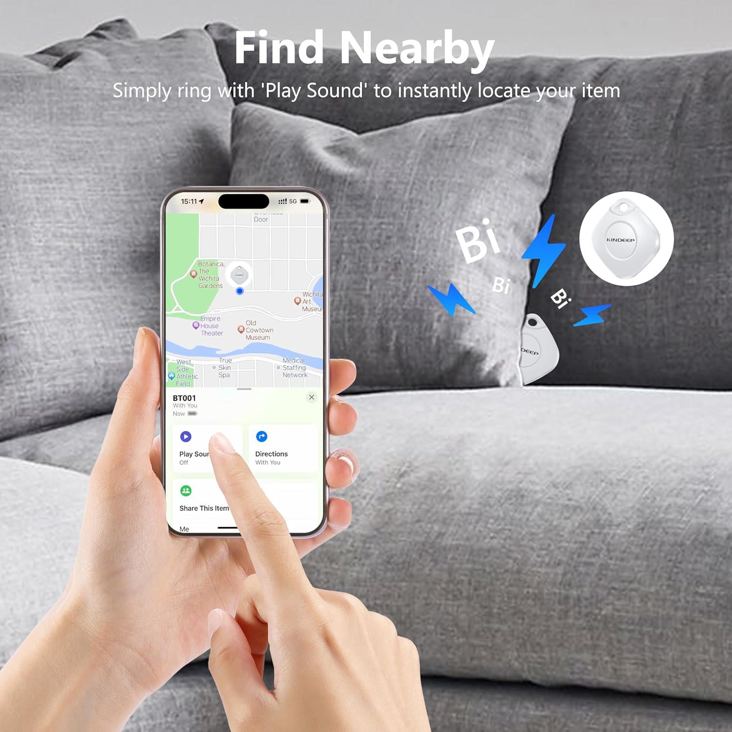 Tracker Air Tags-2 Pack: Smart Key Finder Work with Apple Find My (iOS only), Luggage Tracker Item locators for Kids Dog Pet Wallet Suitcase, Bluetooth Tracking Device for Home Outdoor Travel Hiking