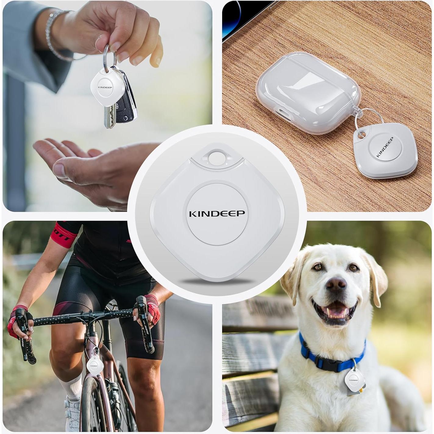 Tracker Air Tags-2 Pack: Smart Key Finder Work with Apple Find My (iOS only), Luggage Tracker Item locators for Kids Dog Pet Wallet Suitcase, Bluetooth Tracking Device for Home Outdoor Travel Hiking