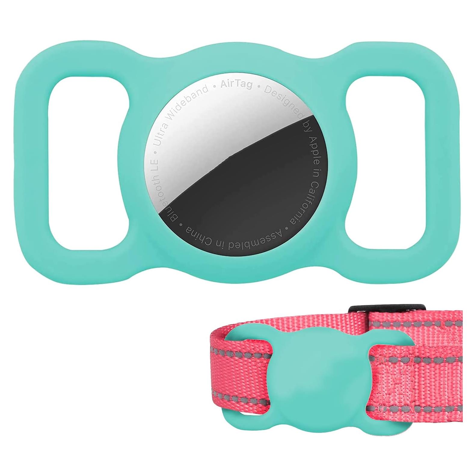 Funda Protectora Poivy para Air Tag de Collar de Perro Verde Menta