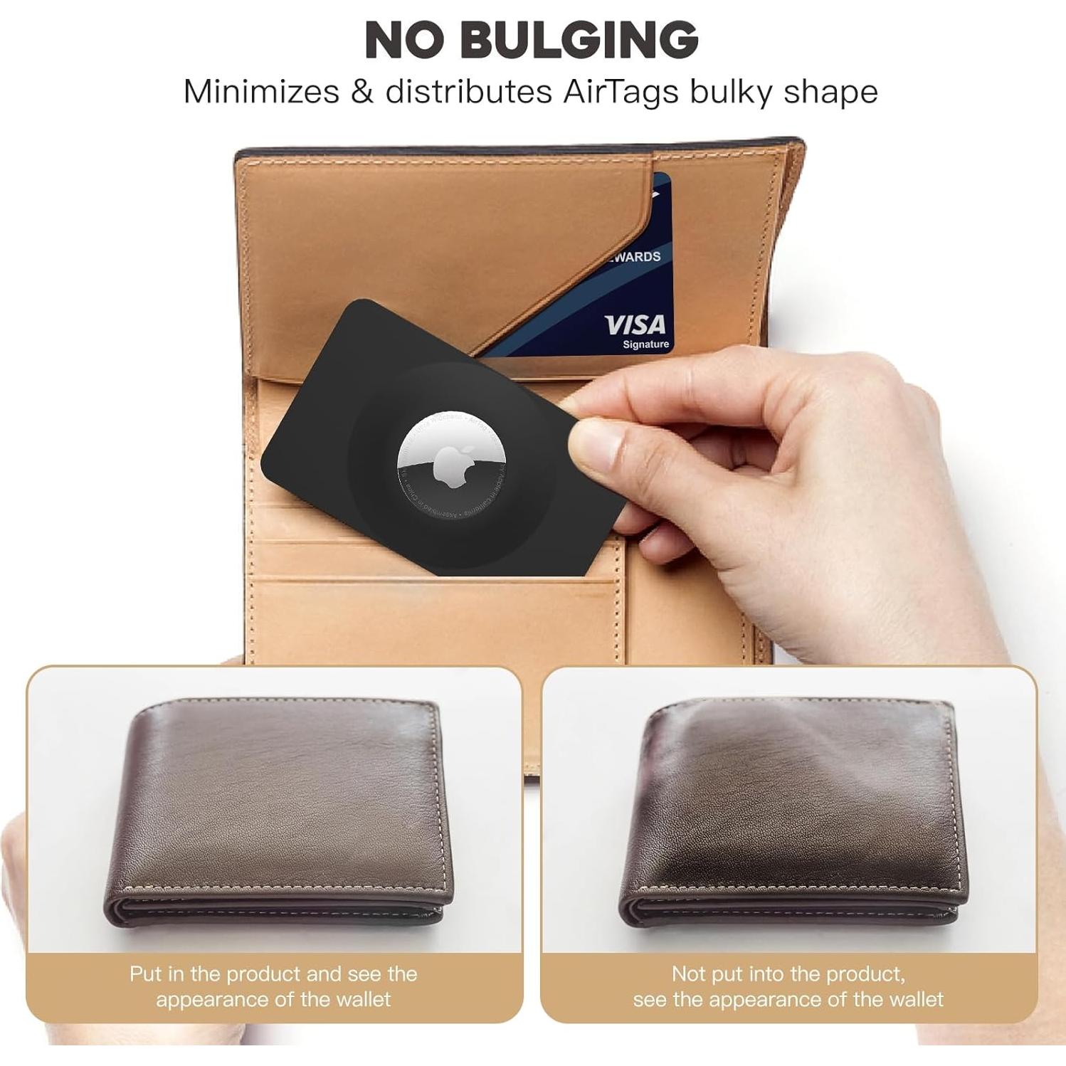 Soporte para billetera Airtag Pautas ultra delgado 2 unidades