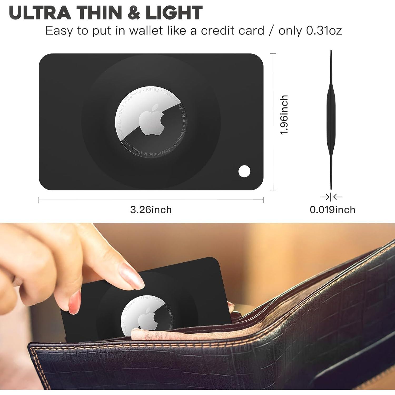 Soporte para billetera Airtag Pautas ultra delgado 2 unidades
