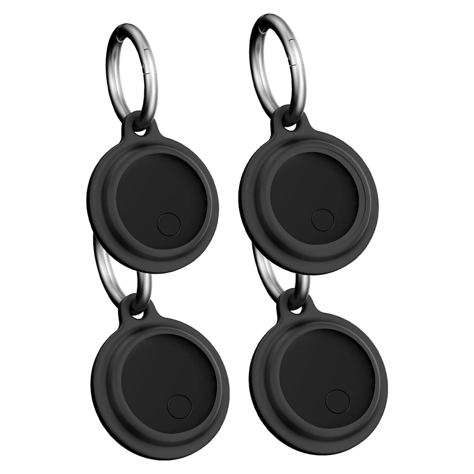 Funda protectora UYRUREL para etiquetas de rastreo - Negra, paquete de 4