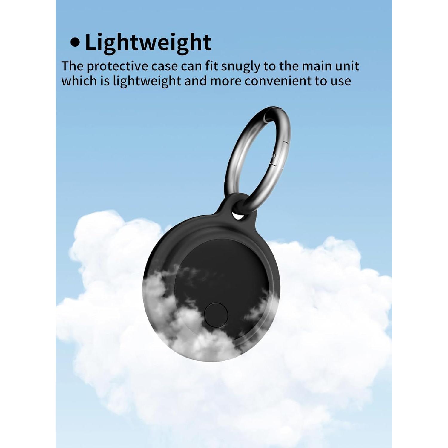 Funda protectora UYRUREL para etiquetas de rastreo - Negra, paquete de 4