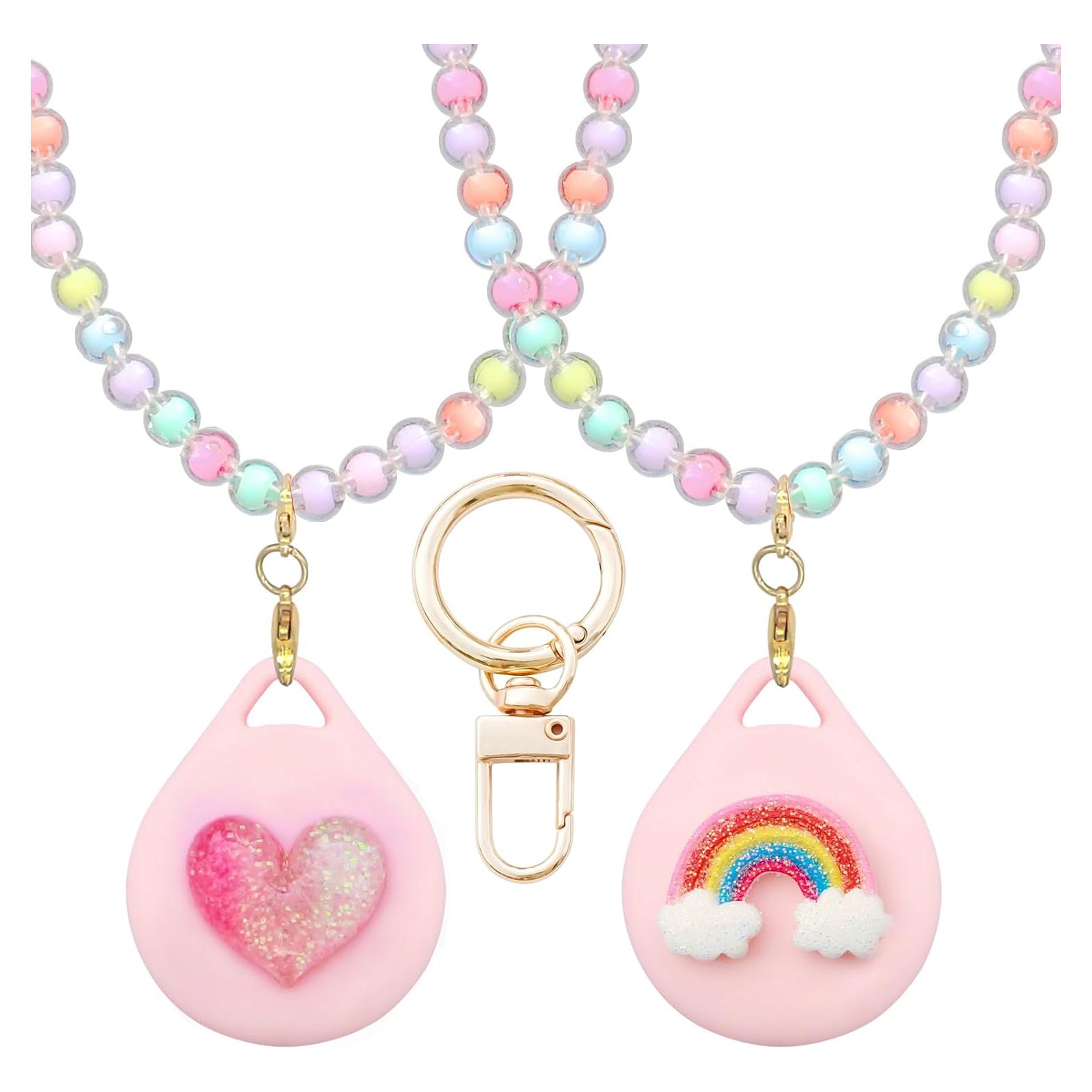 Soportes de Collar para Niñas XEEWEN 2 PCS Arcoíris y Corazón