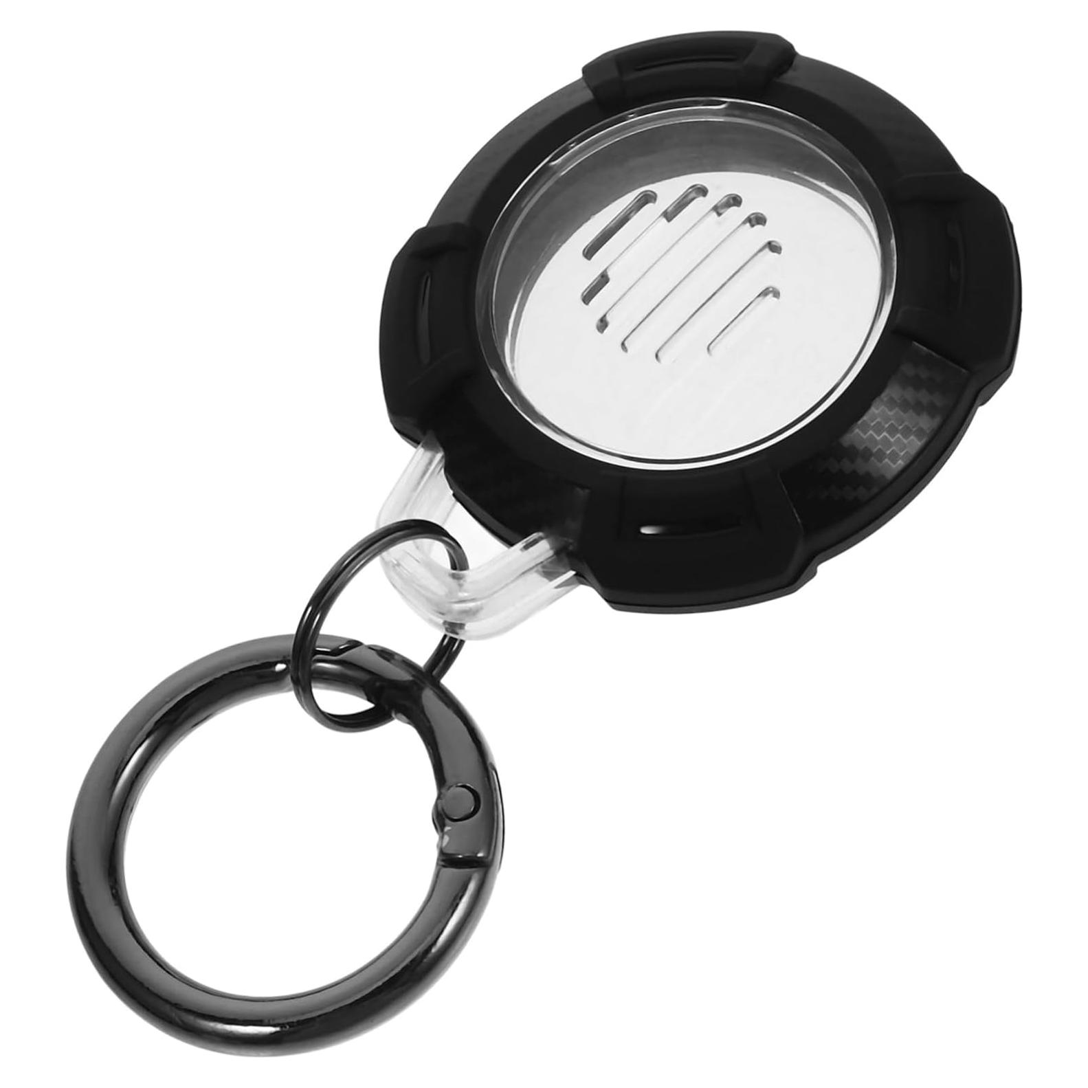 Air Tag Key Ring Protective Case Full Coverage Washable Black Lightweight Easy to Carry Simple Design