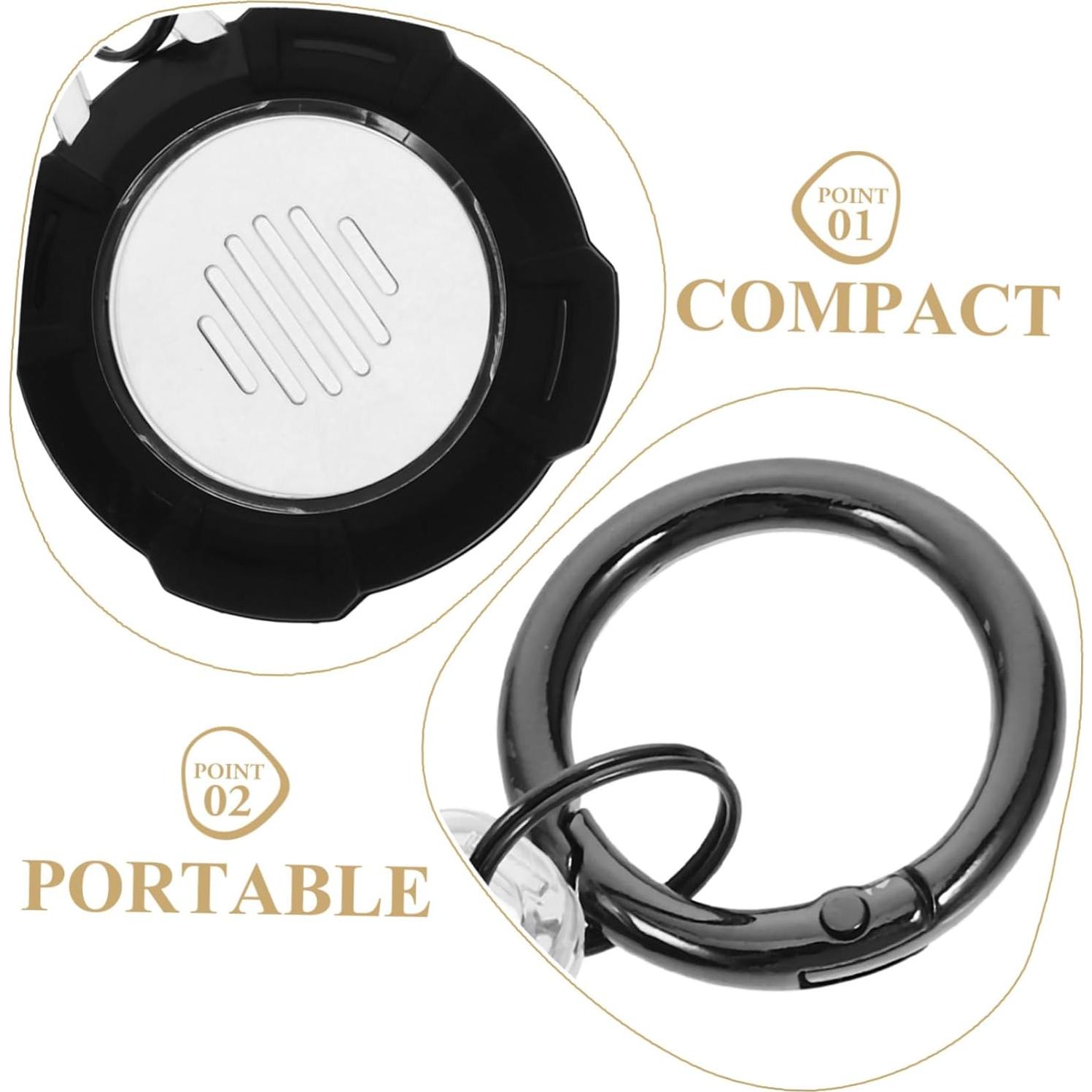 Air Tag Key Ring Protective Case Full Coverage Washable Black Lightweight Easy to Carry Simple Design