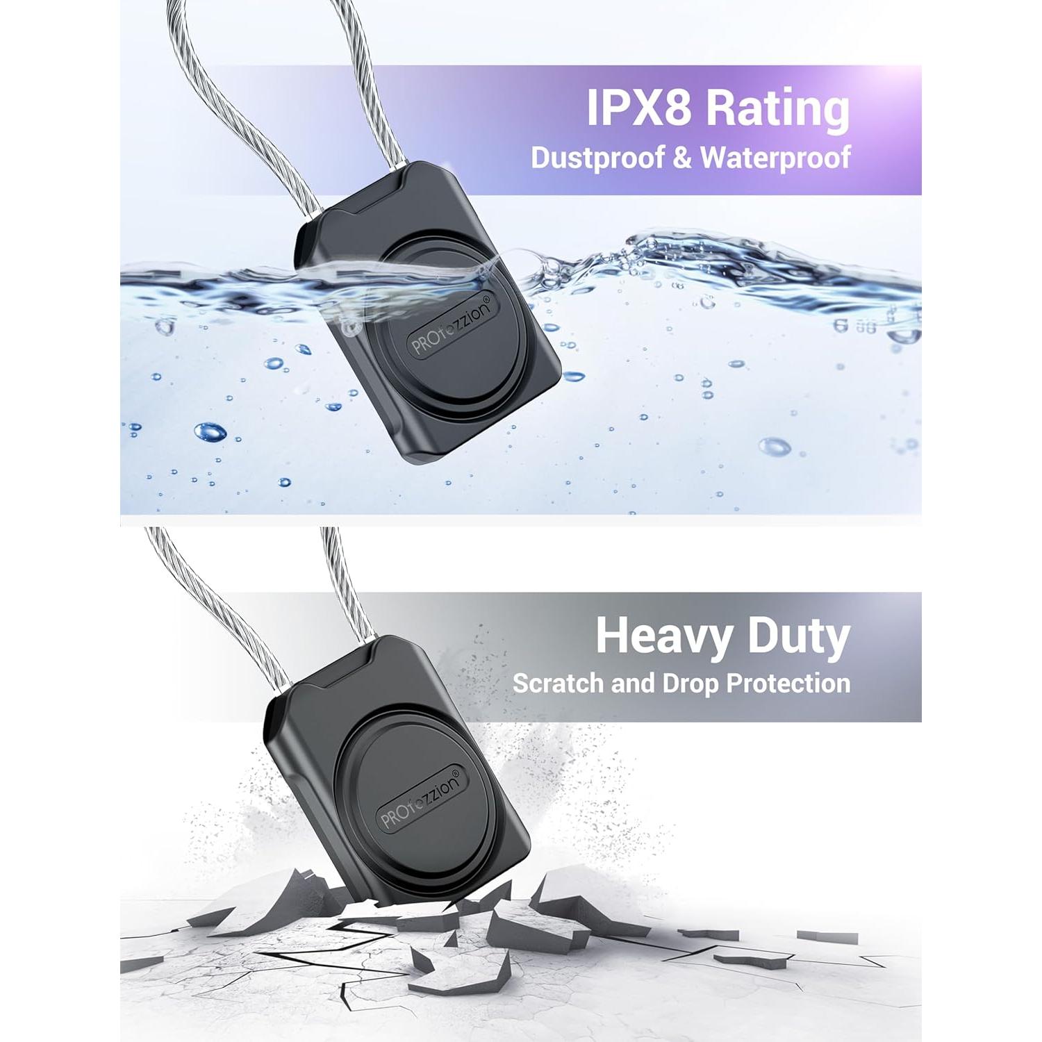 Soporte Seguro para AirTag PROfezzion 4-Pack Negro y Rosa