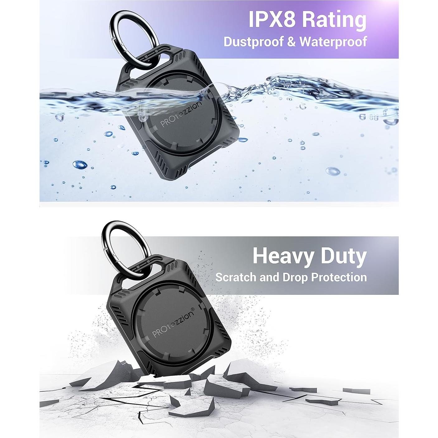 Soporte Seguro para AirTag PROfezzion 4-Pack Negro y Rosa