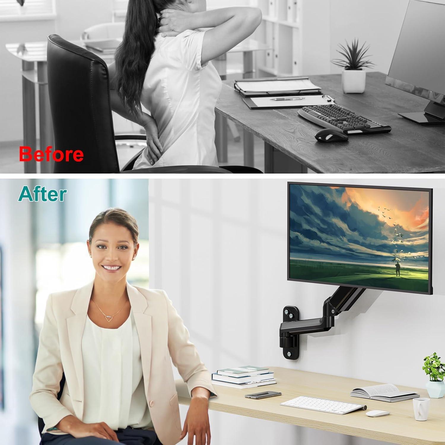 Soporte de Pared para Monitor ErgoFocus 17-32" Ajustable