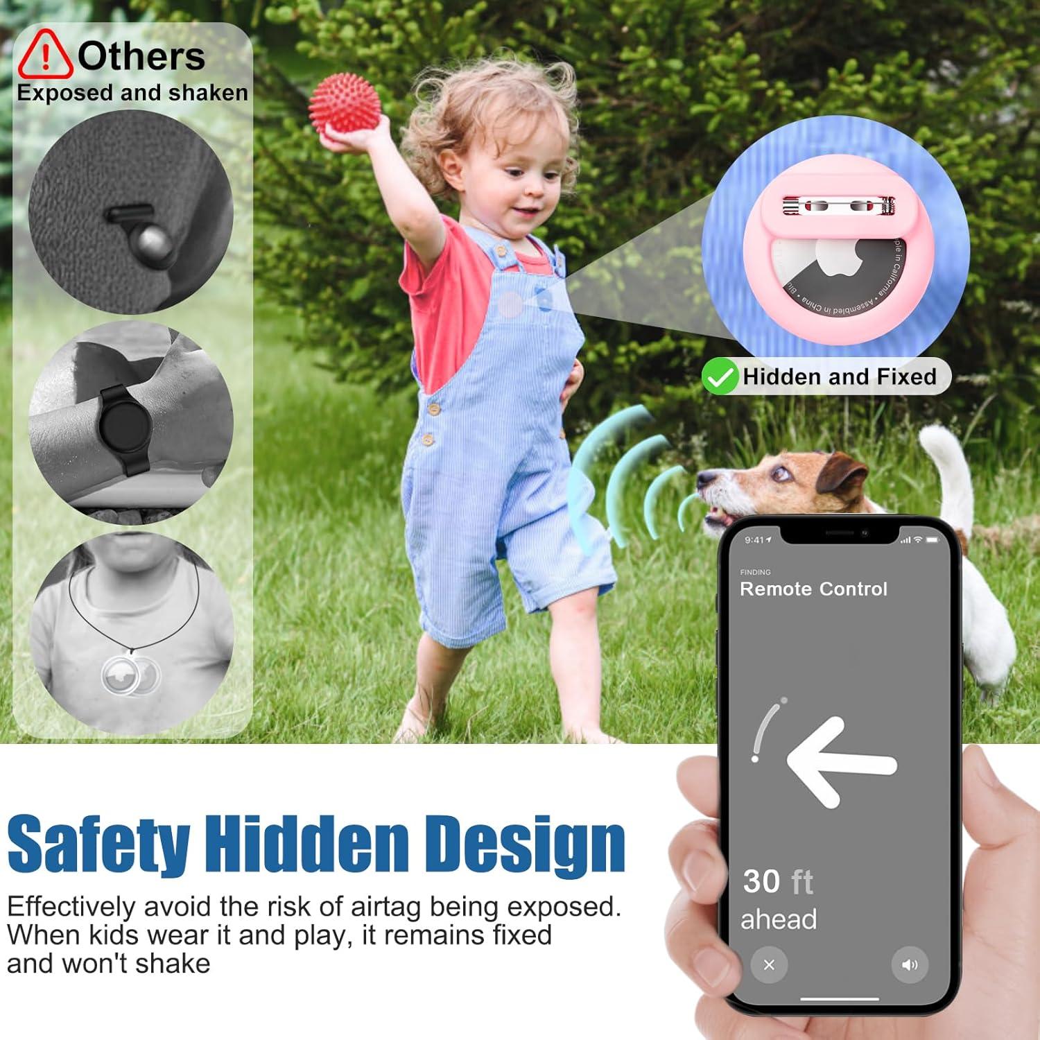 Soporte Oculto para AirTag Niños Wowwat - 4 Piezas Silicona