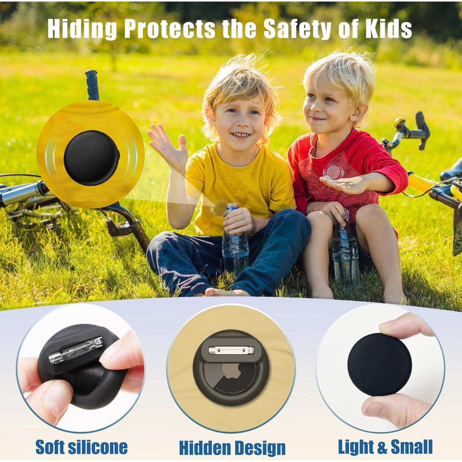 Soporte Oculto para AirTag Niños Wowwat - 4 Piezas Silicona
