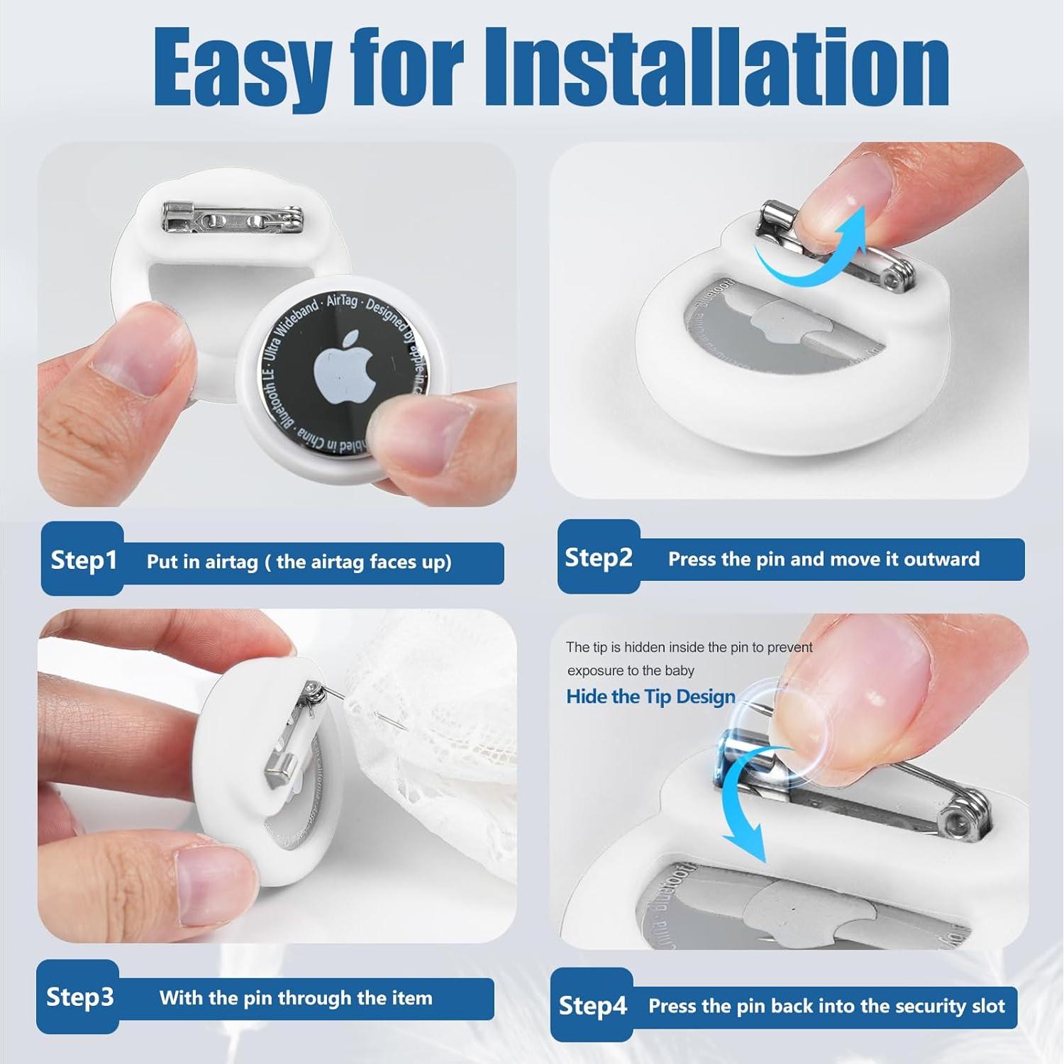 Soporte Oculto para AirTag Niños Wowwat - 4 Piezas Silicona