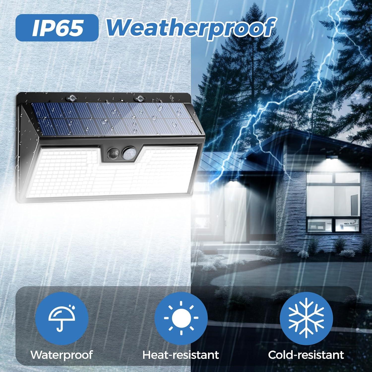 Luces Solares Peasur 318LED con Sensor de Movimiento IP65