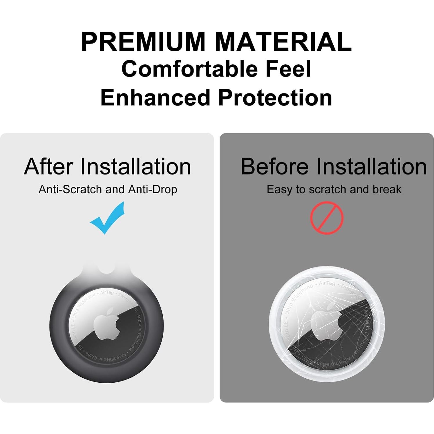 Funda de Silicona para Apple AirTag MVSSAT Negra