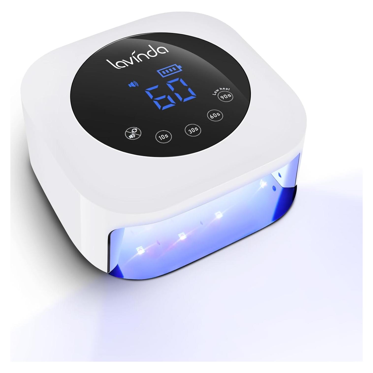 Lámpara de Uñas UV LED Lavinda 54W Inalámbrica con Temporizador