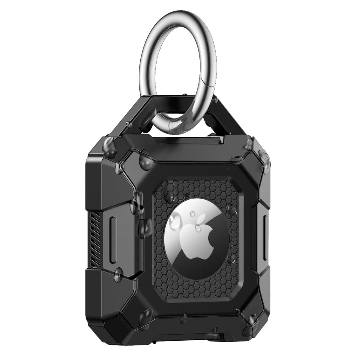 Soporte impermeable para llavero Beydoa para Airtag Negro