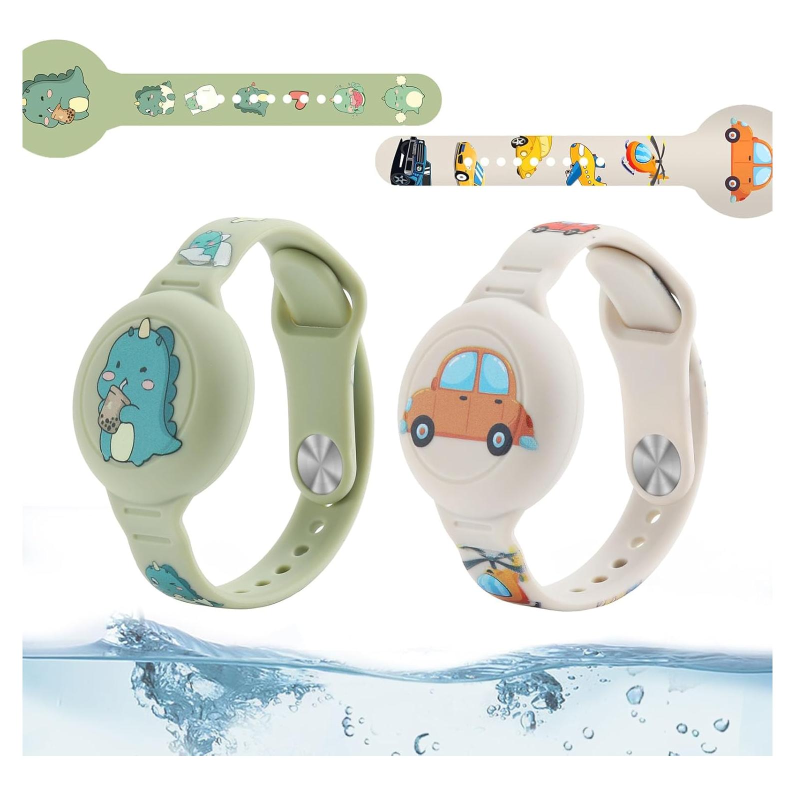 Pulseras a Prueba de Agua ANNUOZE para Air Tag Niños 2 Pzas