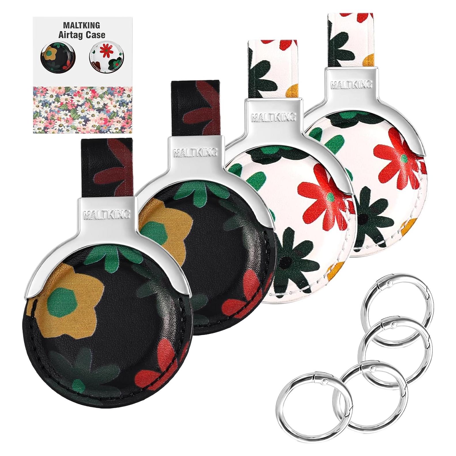 Soporte de llavero de cuero genuino MALTKING para Airtag