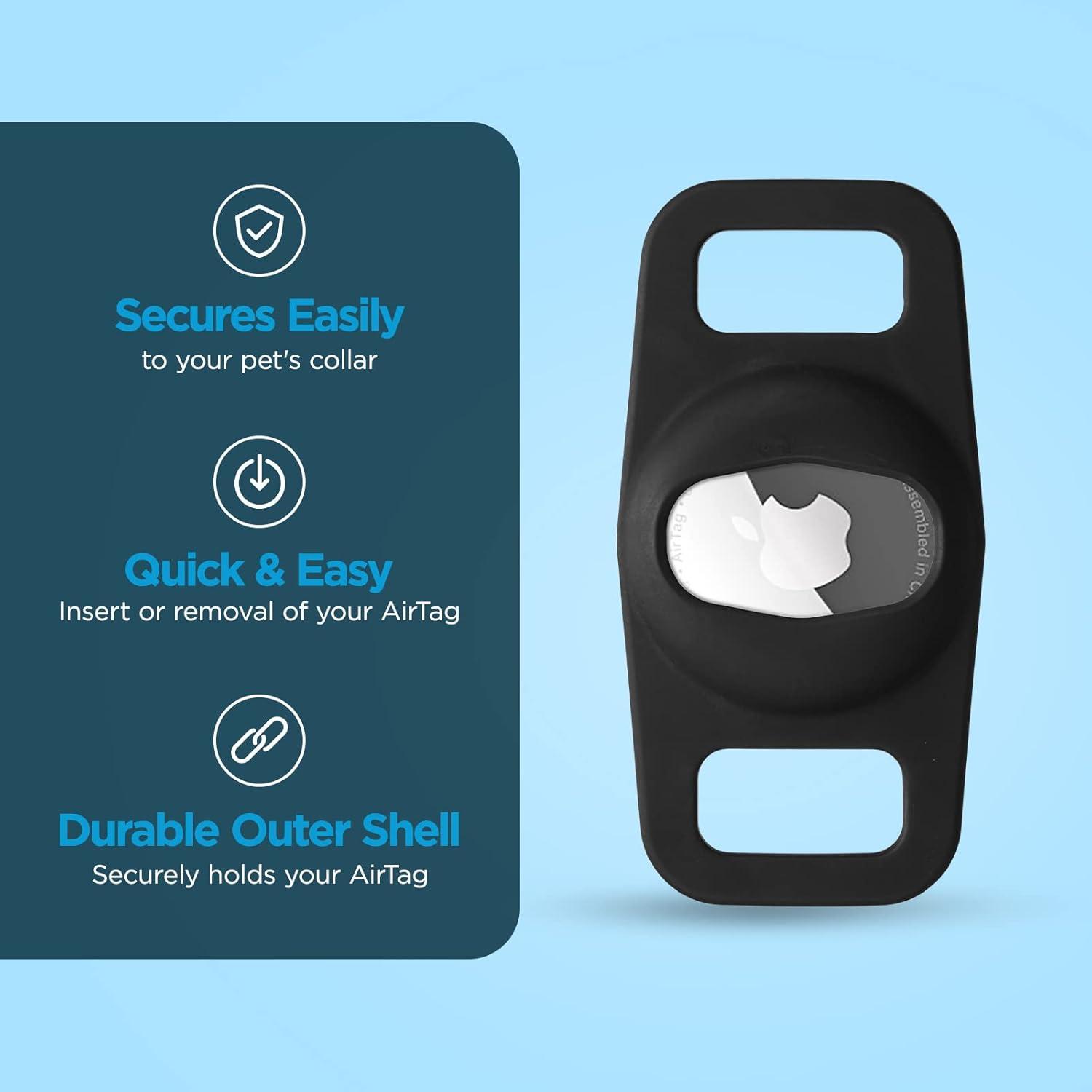 Soporte para Collar de Perro Airtag Case-Mate 2 Piezas - Negro