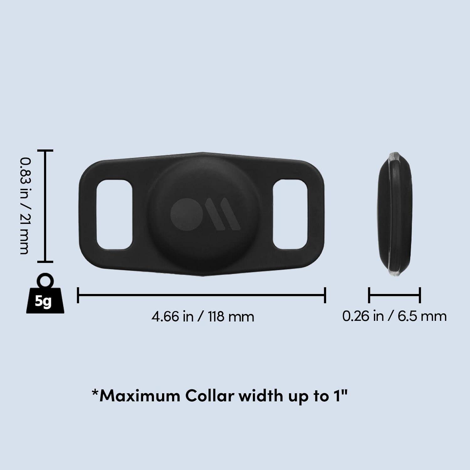 Soporte para Collar de Perro Airtag Case-Mate 2 Piezas - Negro