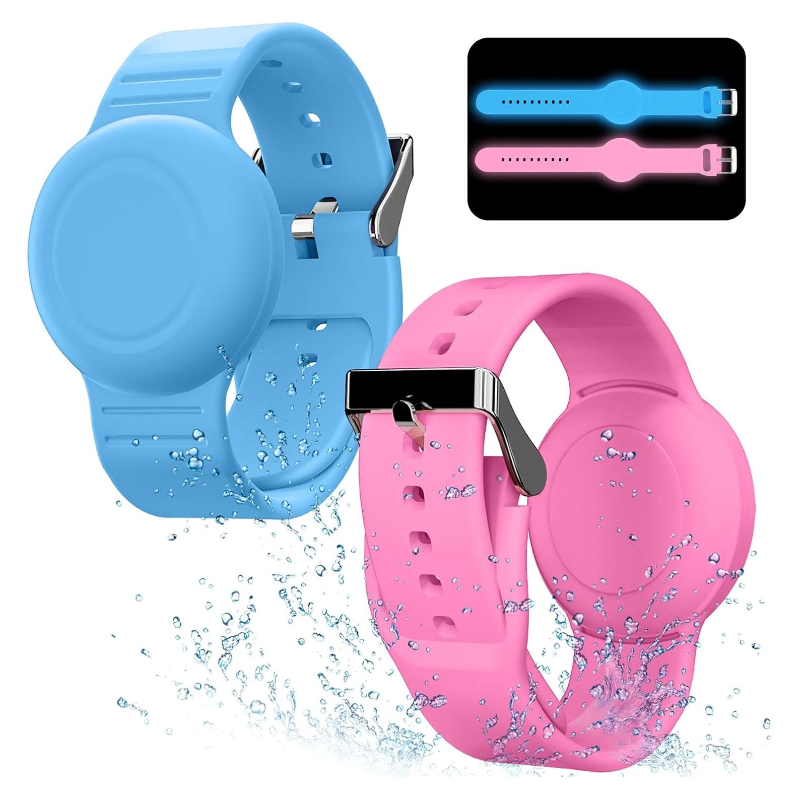 Pulsera Impermeable Ajustable AGMZ para AirTag Niños 2 Pzas