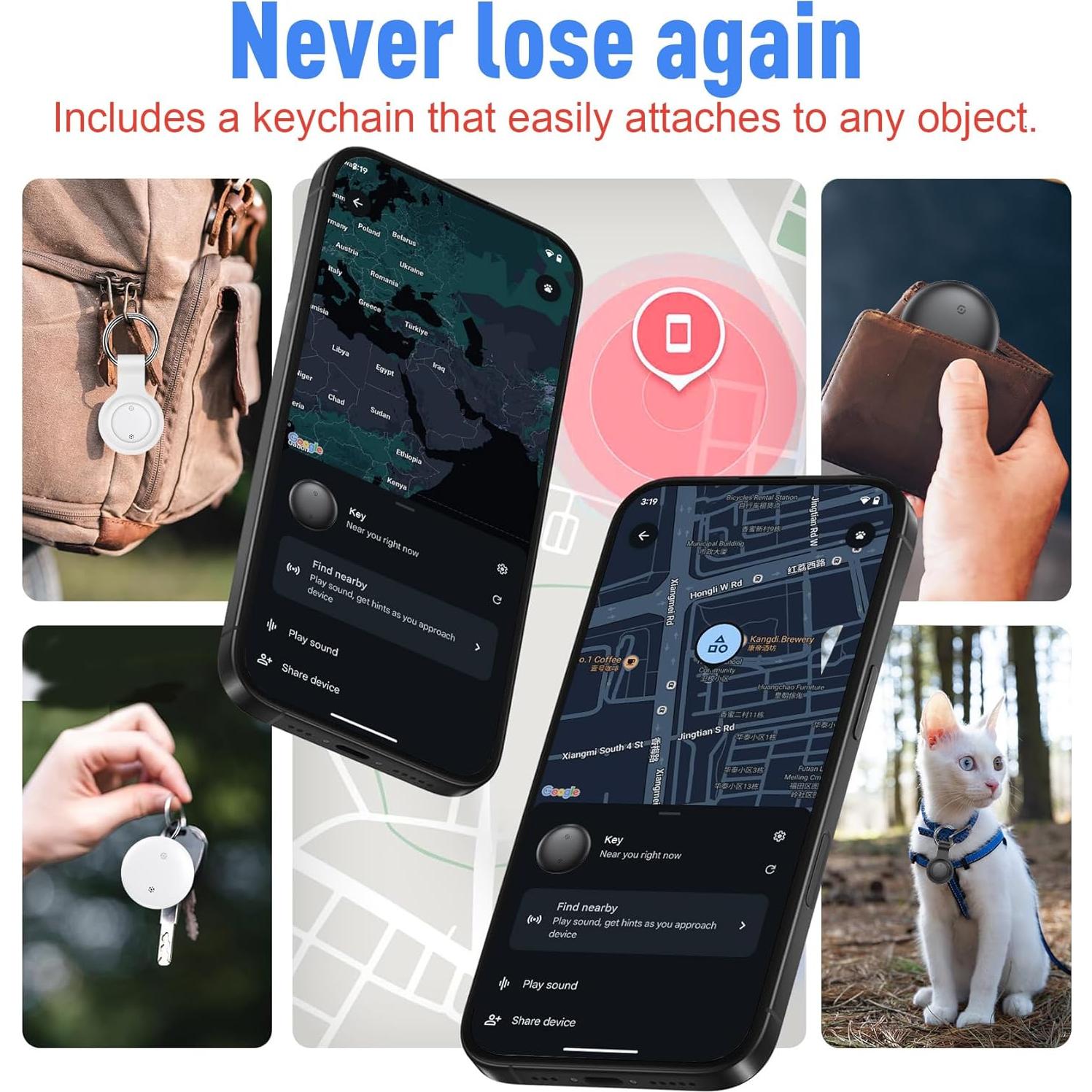 Etiquetas de Rastreo Bluetooth para Android - Paquete de 4