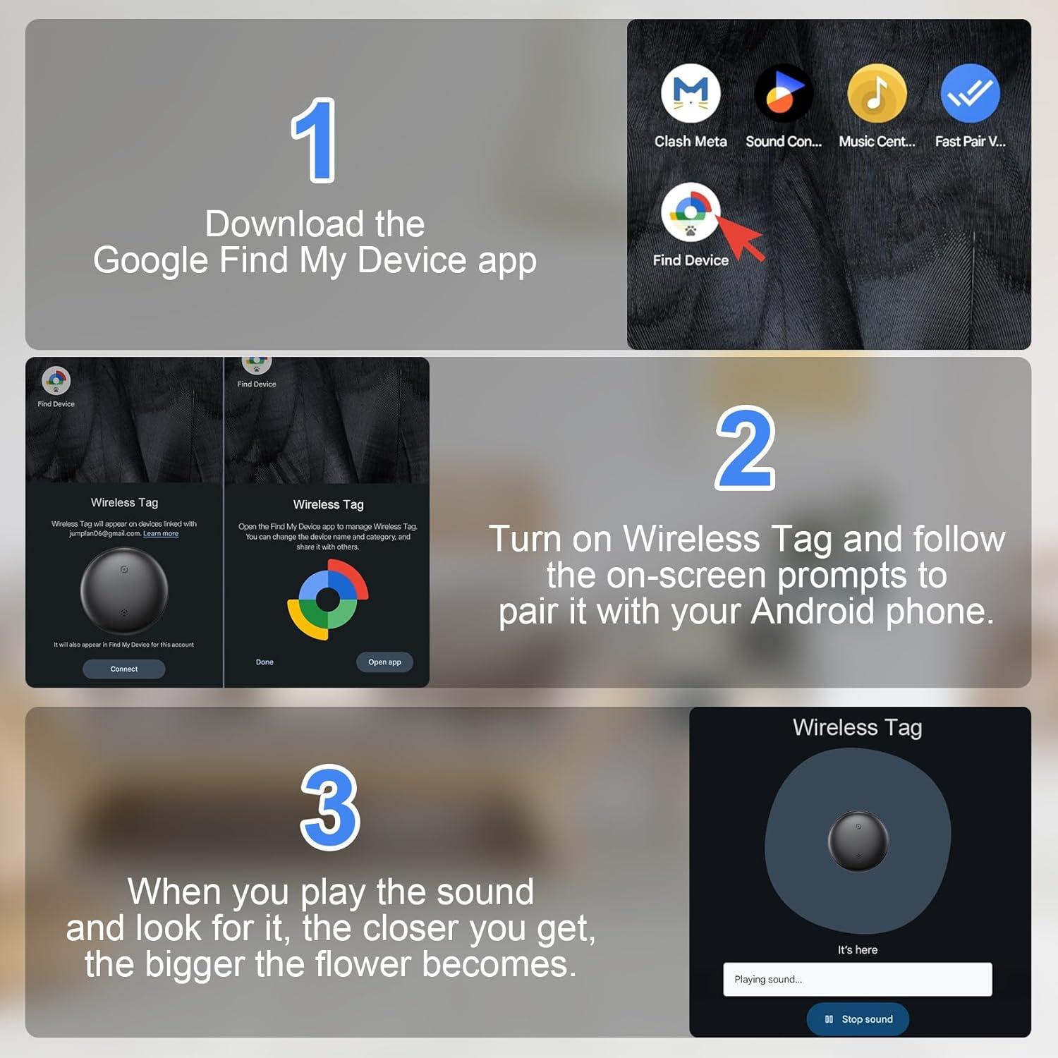 Etiquetas de Rastreo Bluetooth para Android - Paquete de 4
