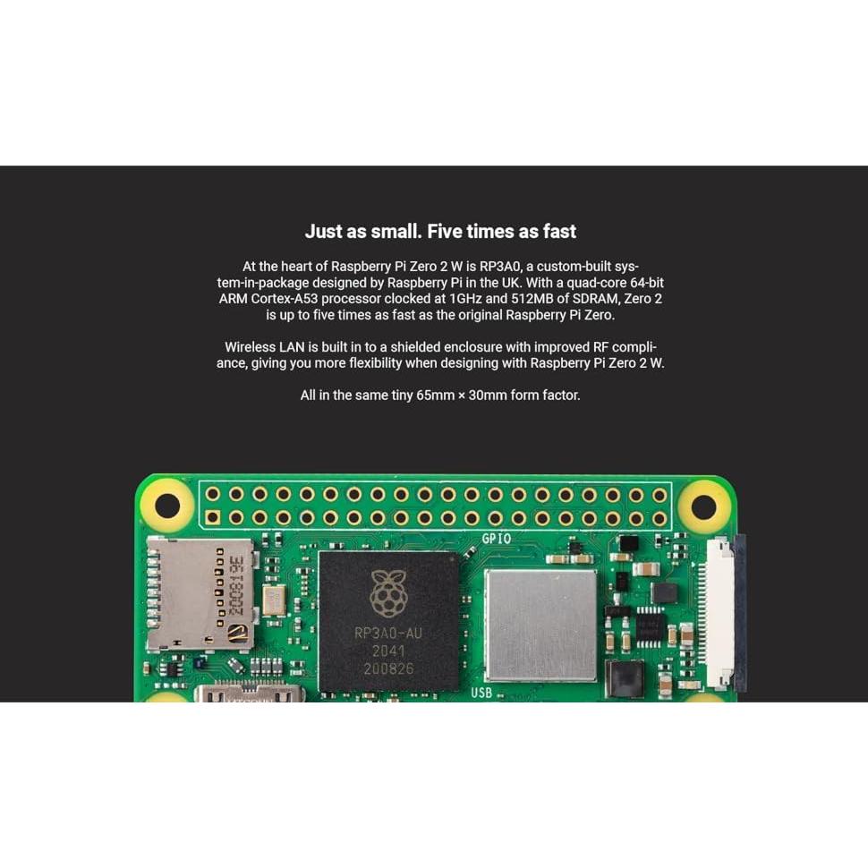 Raspberry Pi Zero 2 W 2021 - Computadora 512MB RAM Wifi Bluetooth