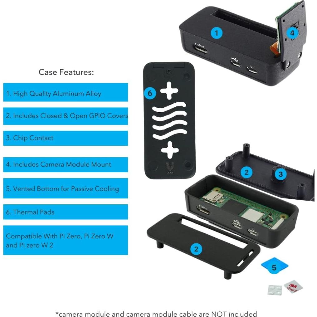 Kit MAX Vilros Raspberry Pi Zero 2 W con Estuche y Accesorios