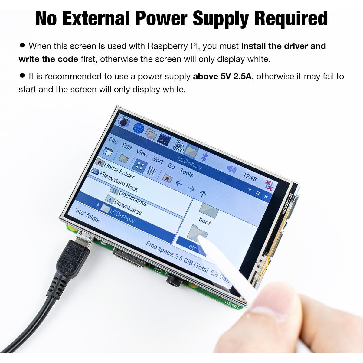 Pantalla Táctil TFT LCD 3.5" 480x320 Hosyond para Raspberry Pi