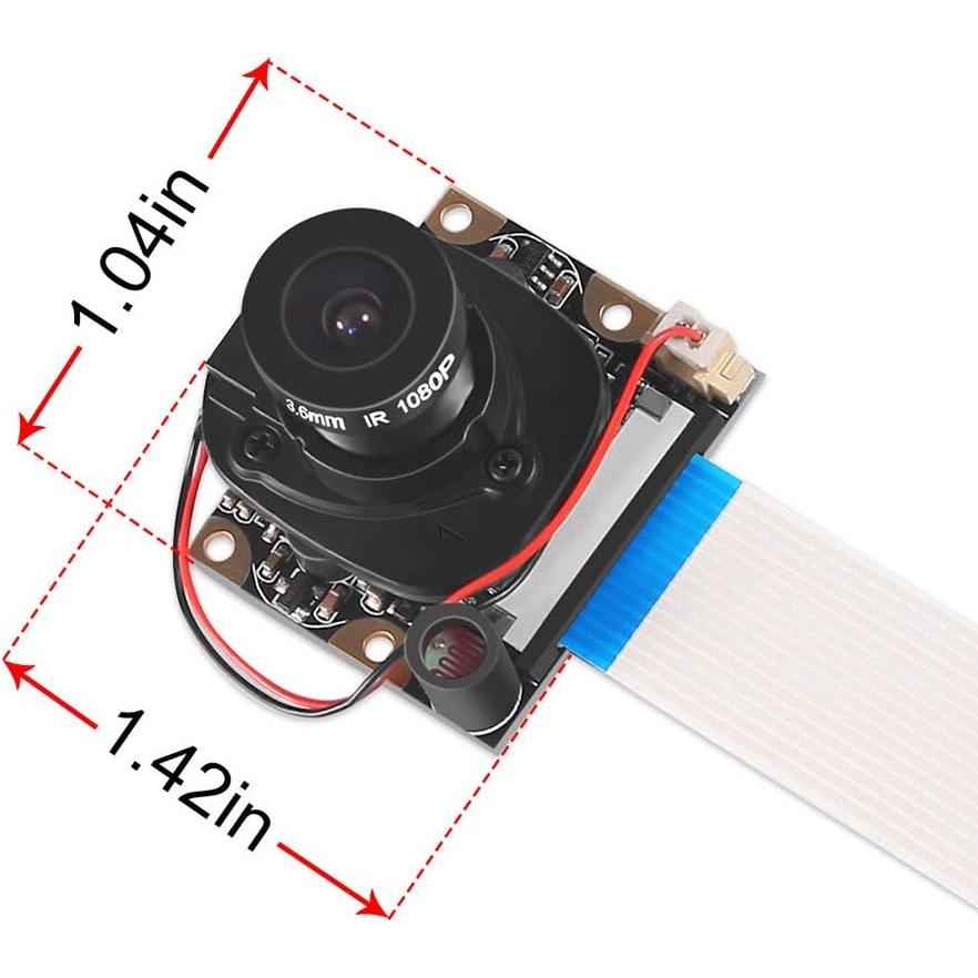 Módulo Cámara IR-Cut 5MP DORHEA para Raspberry Pi 4/3/2