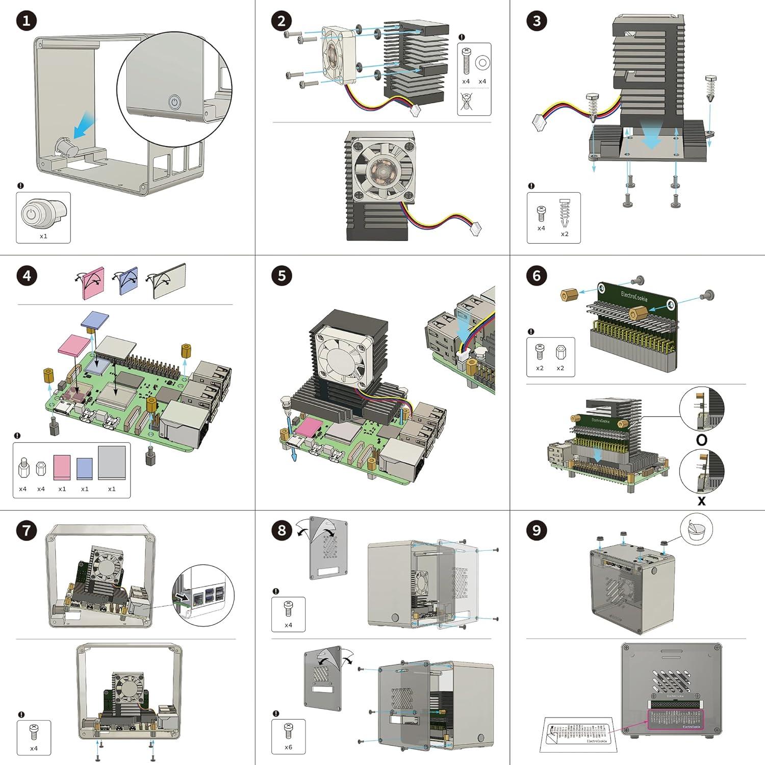 Caja Mini Torre Aluminio Raspberry Pi 5 ElectroCookie Plata