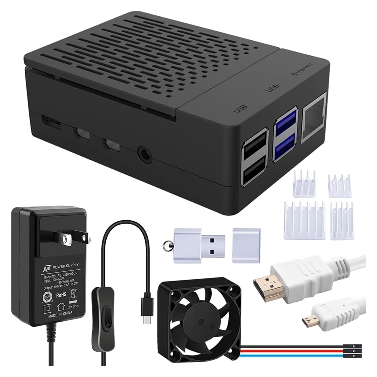 Caja GeeekPi para Raspberry Pi 4 con Ventilador y Accesorios