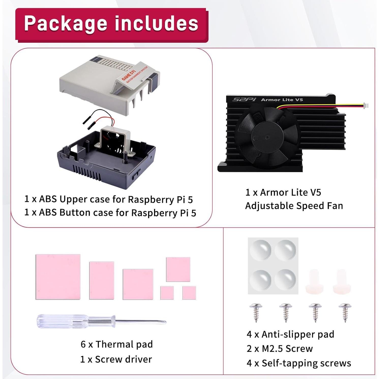 Caja GeeekPi para Raspberry Pi 5 con enfriador Armor Lite V5