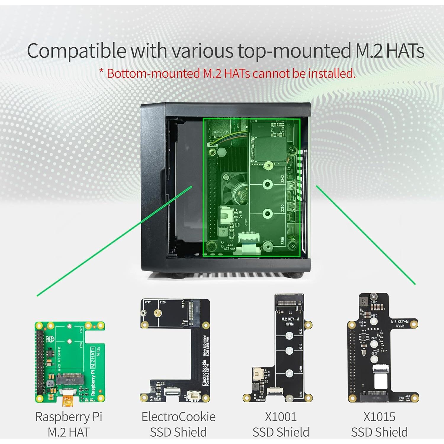Caja Mini PC ElectroCookie para Raspberry Pi 5 con Enfriador RGB