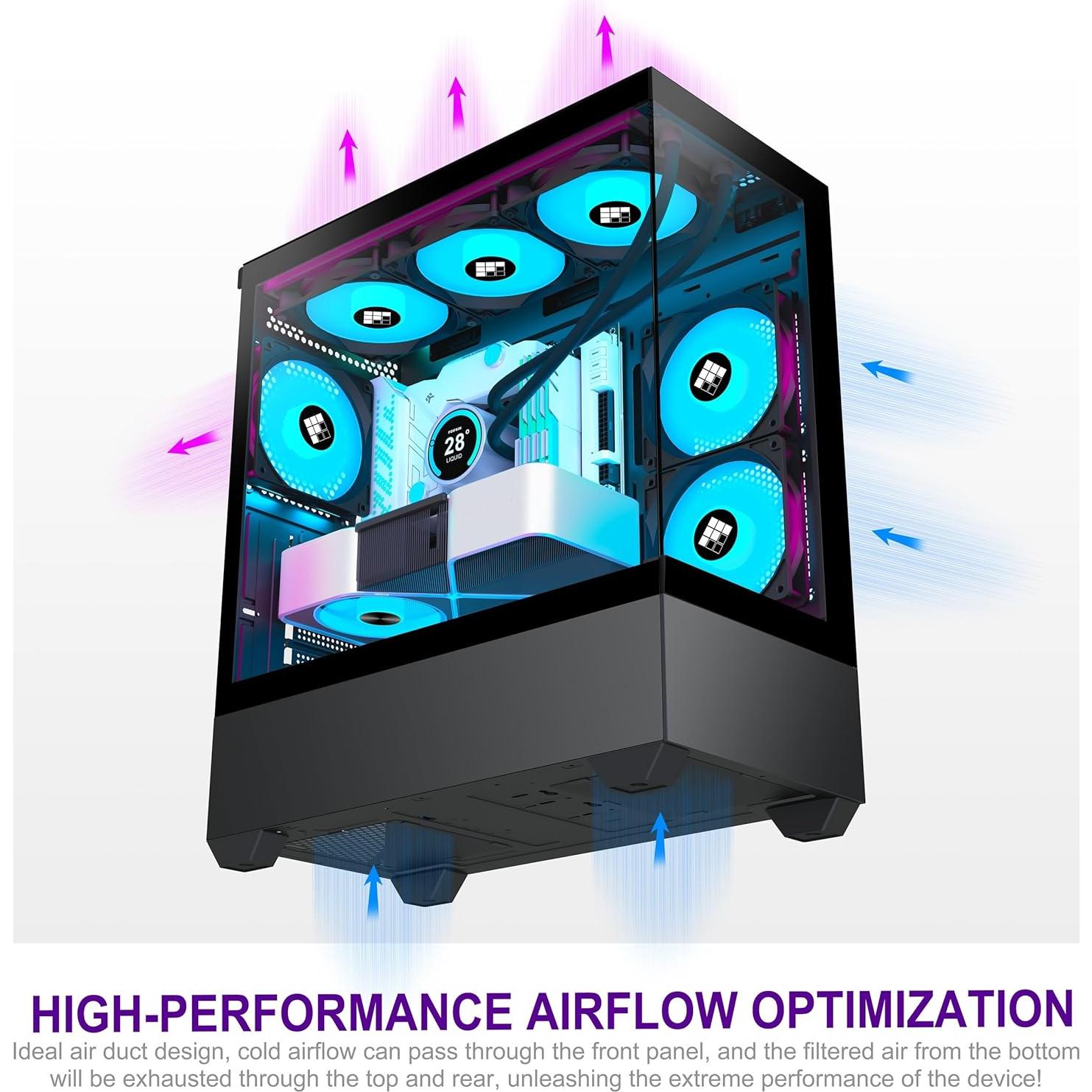 Caja de PC Gaming FOIFKIN F1 ATX con Ventiladores ARGB