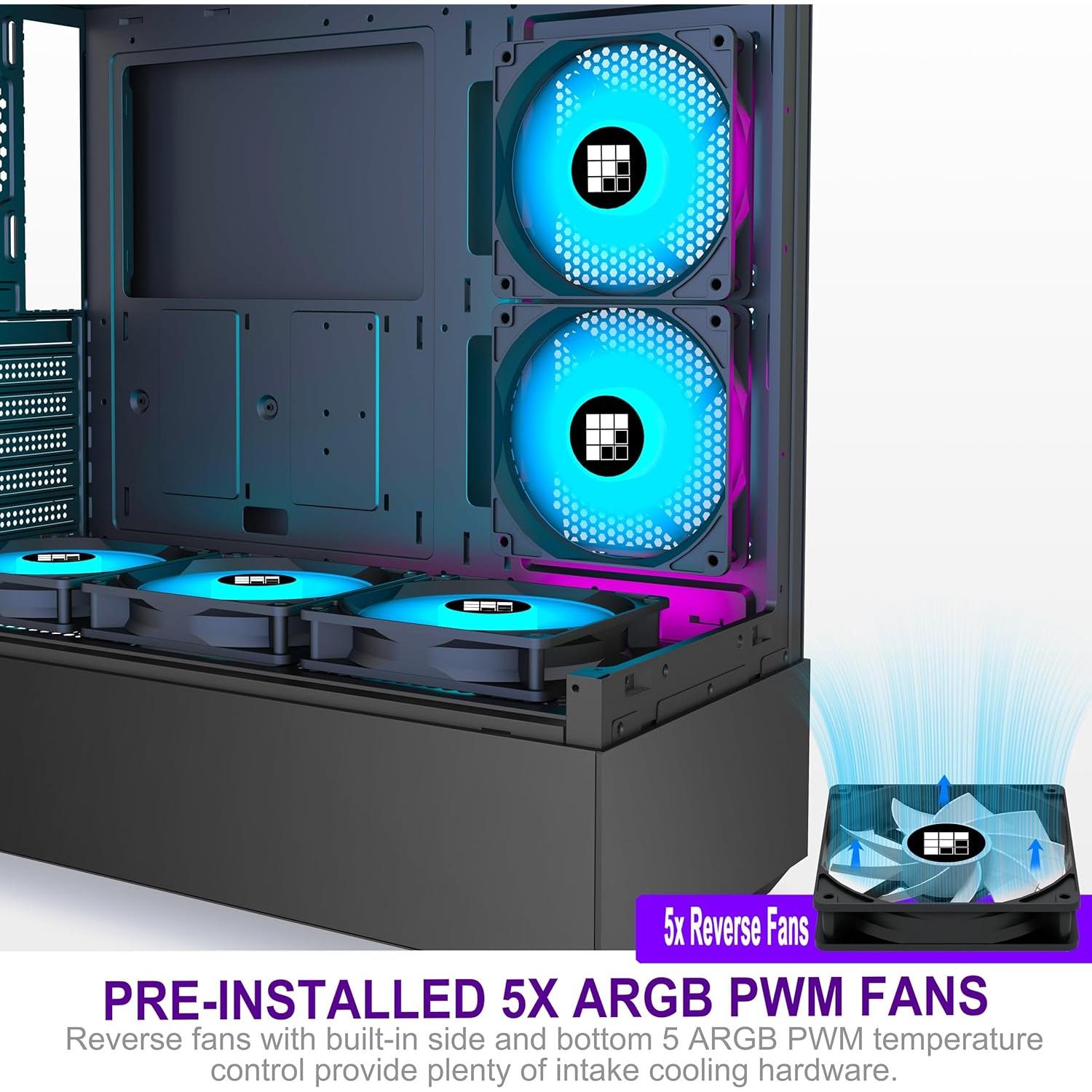 Caja de PC Gaming FOIFKIN F1 ATX con Ventiladores ARGB