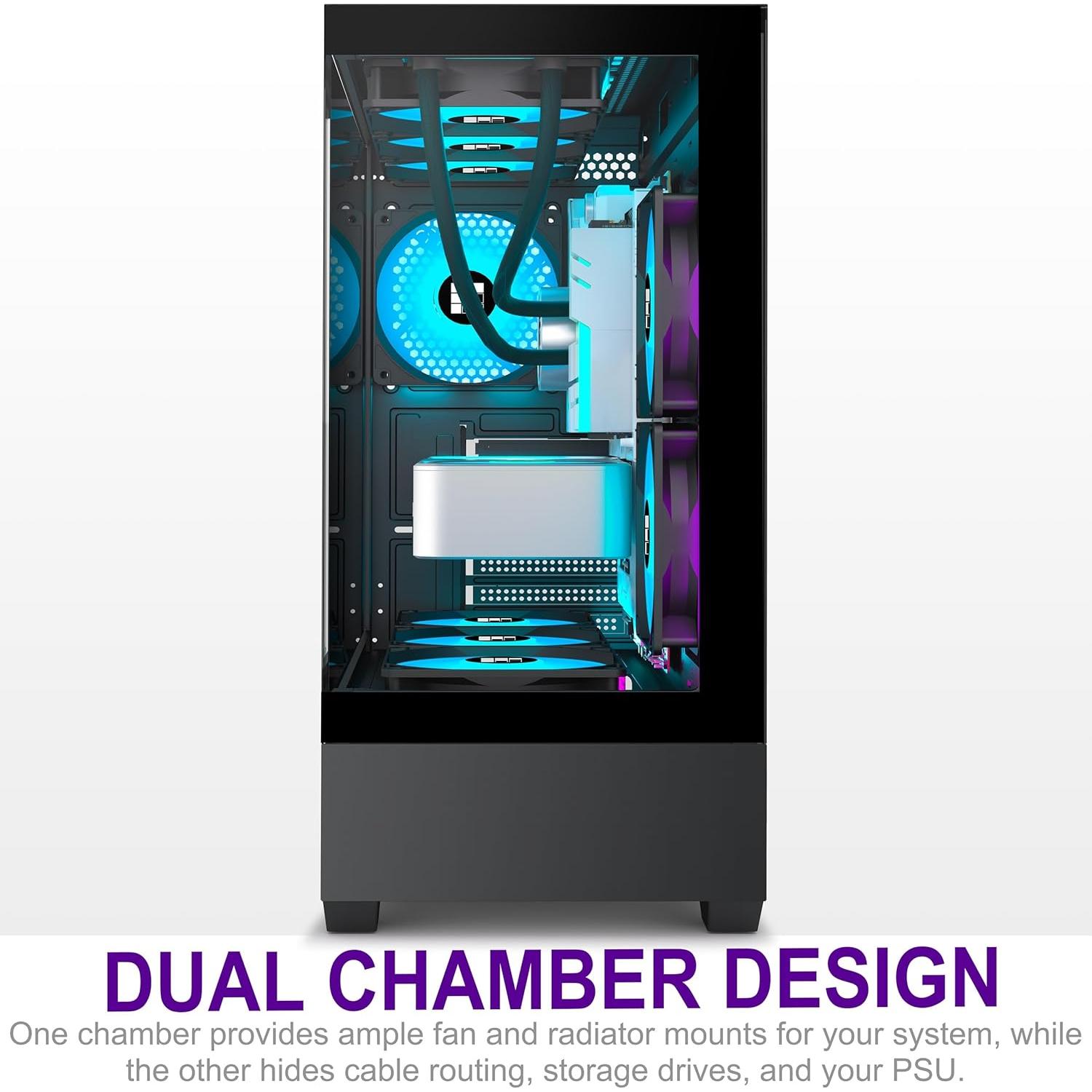 Caja de PC Gaming FOIFKIN F1 ATX con Ventiladores ARGB