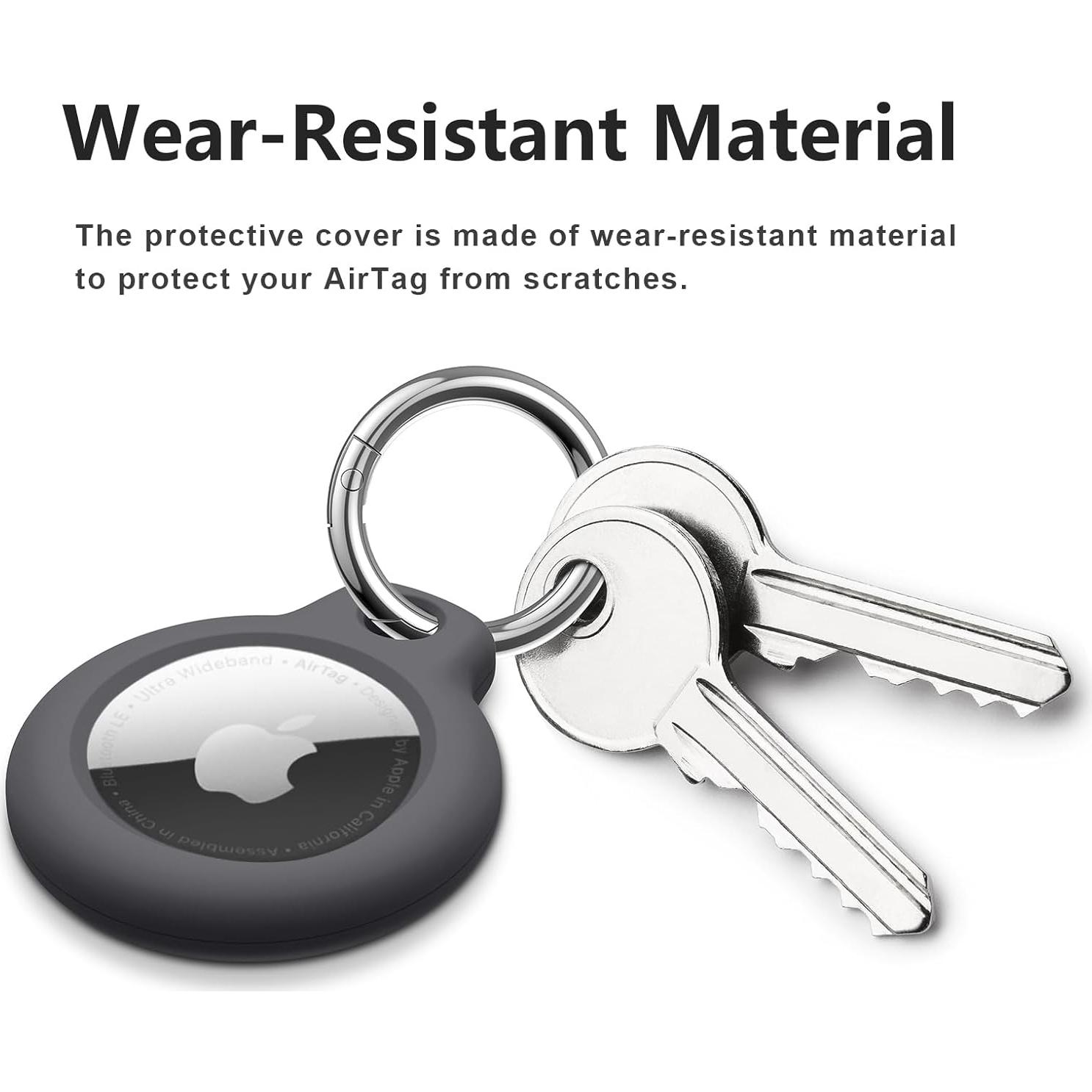 Funda de Silicona MVSSAT para Apple AirTag - Color Negro