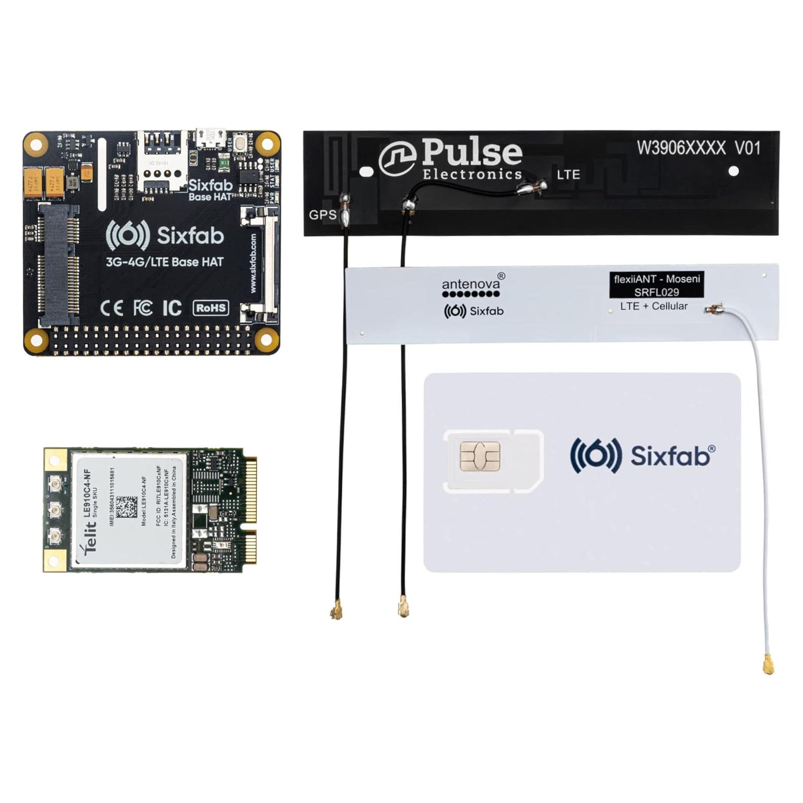 Kit módem celular 4G LTE Sixfab para Raspberry Pi