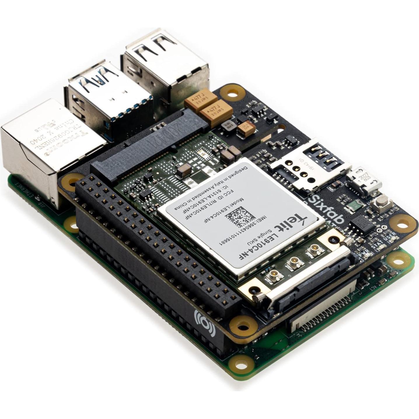 Kit módem celular 4G LTE Sixfab para Raspberry Pi