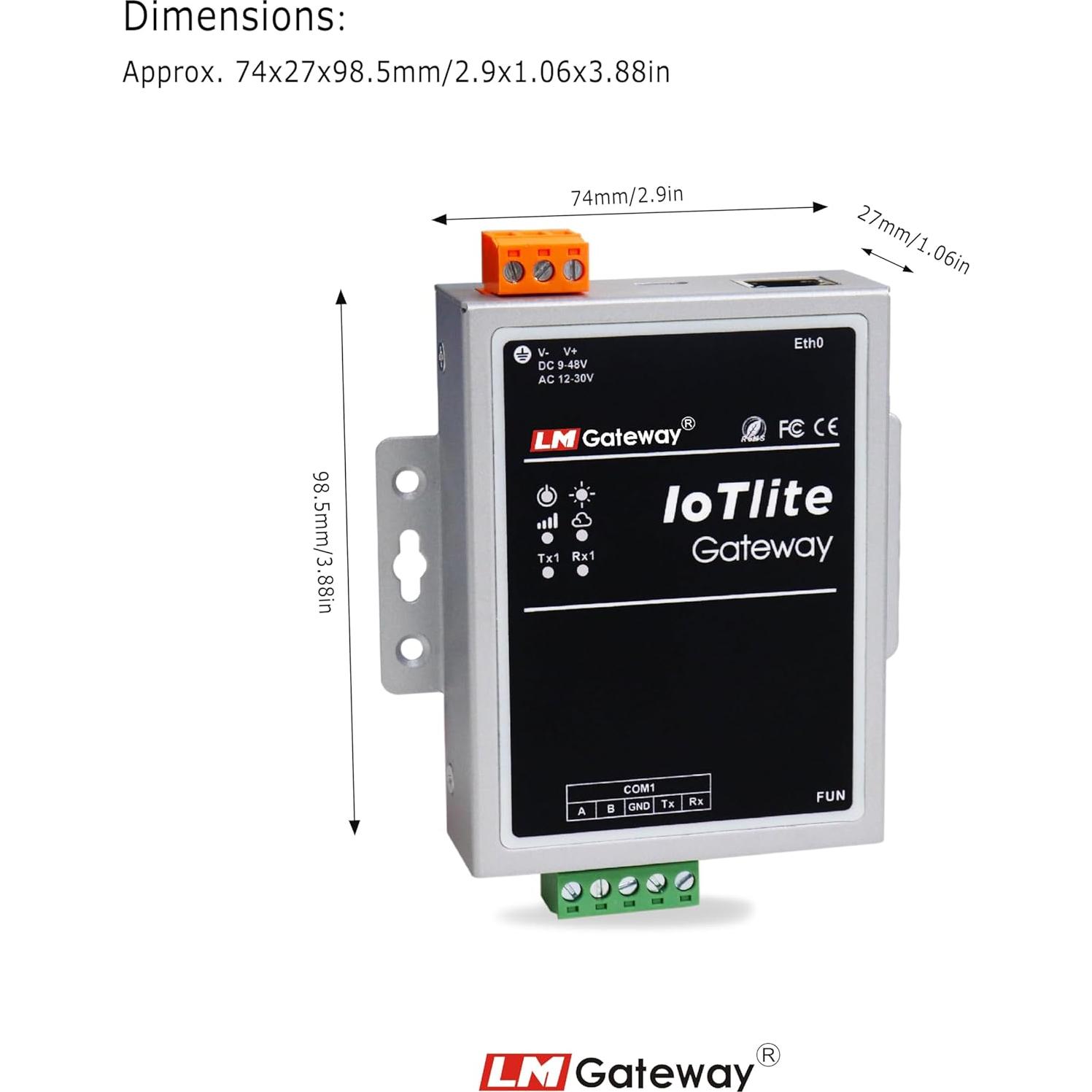 Puerta de enlace industrial IoT LM Gateway 101 - RS-485, WiFi