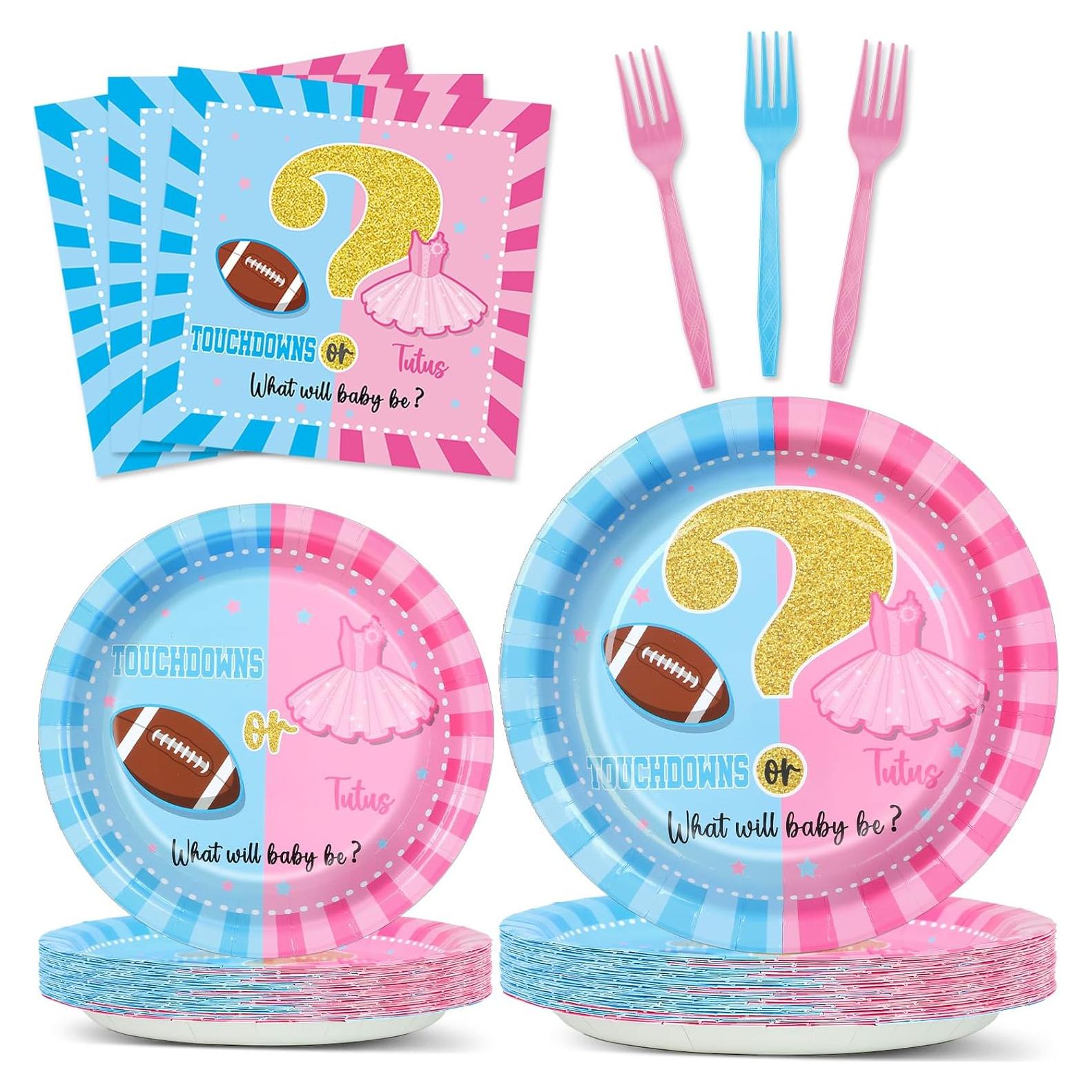 Suministros Fiesta Revelación de Género OBUSATT 96 Piezas