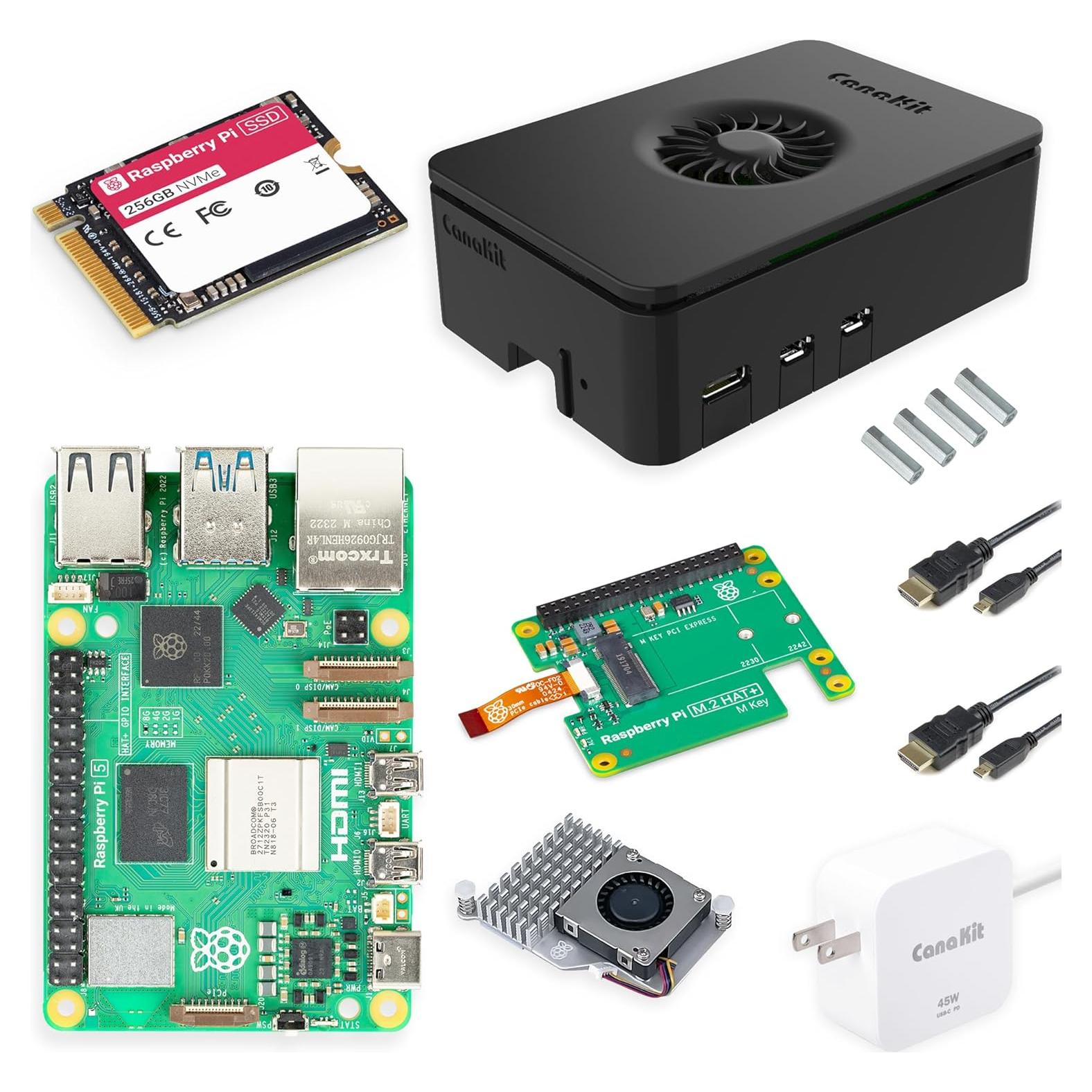 CanaKit Raspberry Pi 5 PC de Escritorio 256GB SSD 8GB RAM