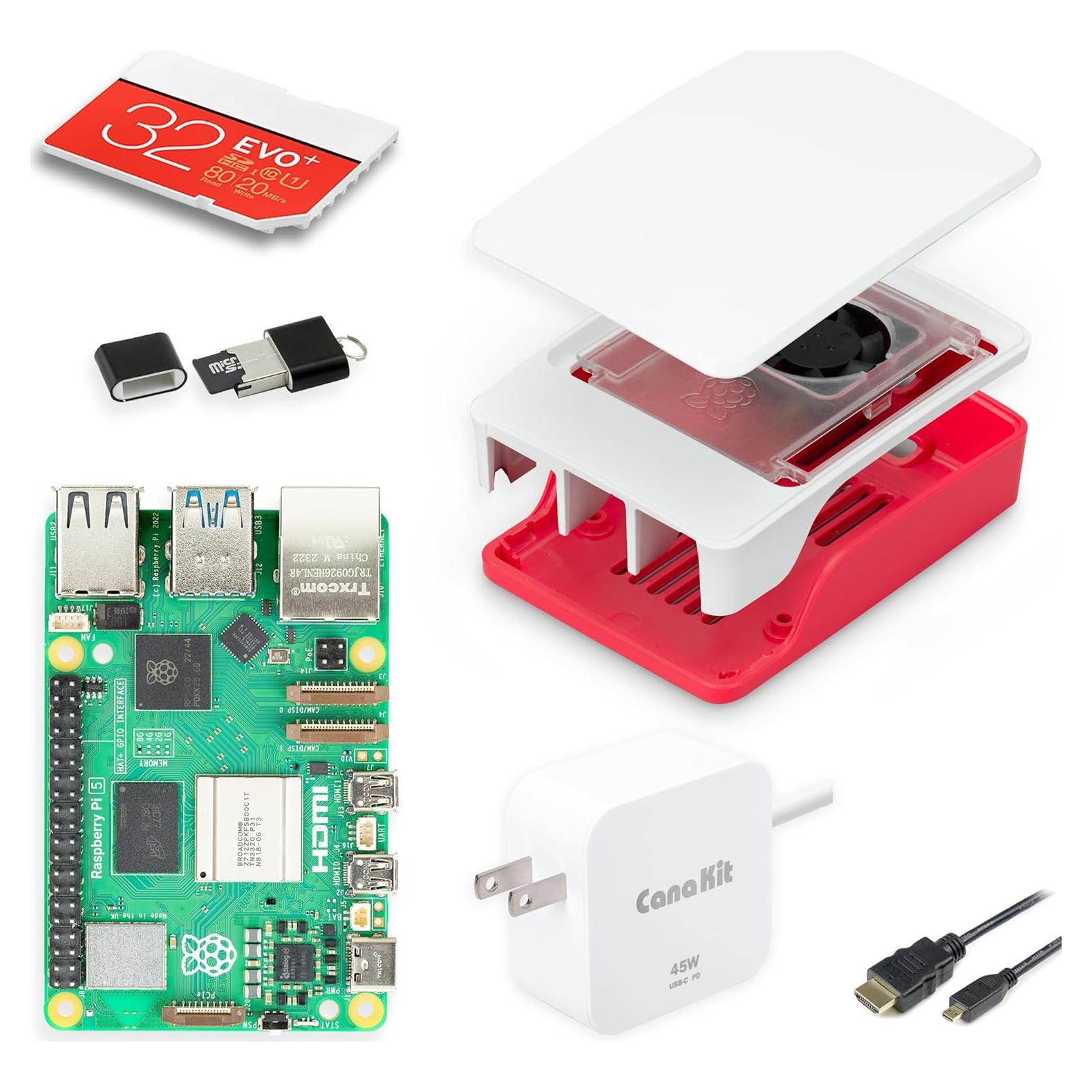 CanaKit Raspberry Pi 5 Kit Inicio 8GB RAM Caja Oficial