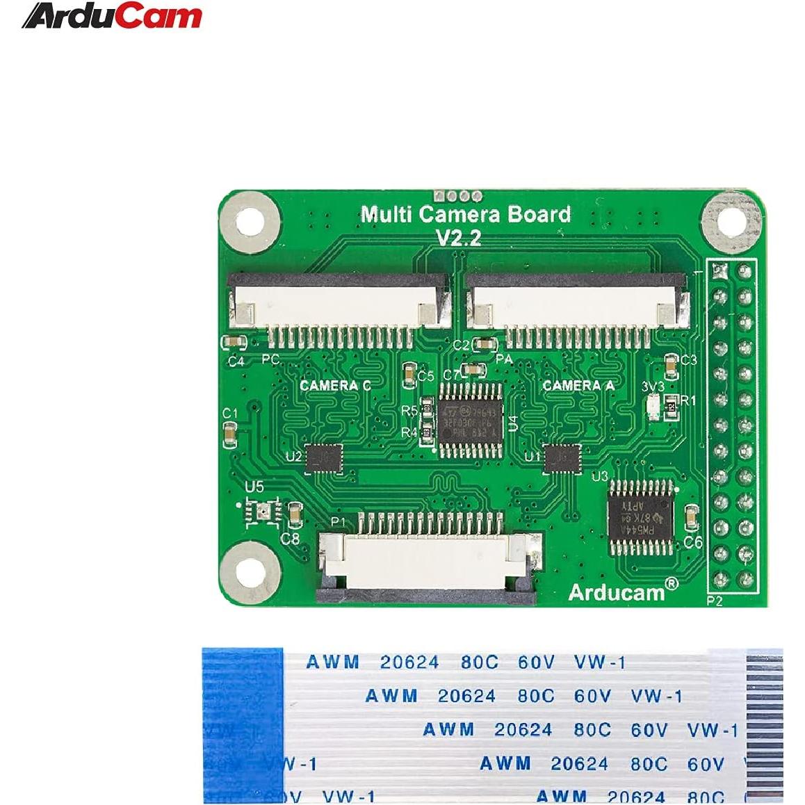 Módulo Adaptador de Múltiples Cámaras Arducam V2.2 para Raspberry Pi
